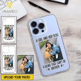 PERSONALIZED A GIRL AND HER DOG A BOND THAT CAN'T BE BROKEN SILICON PHONECASE QTTN2405