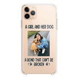 PERSONALIZED A GIRL AND HER DOG A BOND THAT CAN'T BE BROKEN SILICON PHONECASE QTTN2405