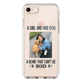PERSONALIZED A GIRL AND HER DOG A BOND THAT CAN'T BE BROKEN SILICON PHONECASE QTTN2405