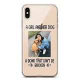 PERSONALIZED A GIRL AND HER DOG A BOND THAT CAN'T BE BROKEN SILICON PHONECASE QTTN2405