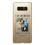 PERSONALIZED A GIRL AND HER DOG A BOND THAT CAN'T BE BROKEN SILICON PHONECASE QTTN2405