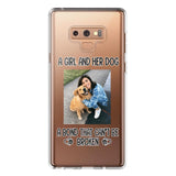 PERSONALIZED A GIRL AND HER DOG A BOND THAT CAN'T BE BROKEN SILICON PHONECASE QTTN2405