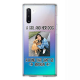 PERSONALIZED A GIRL AND HER DOG A BOND THAT CAN'T BE BROKEN SILICON PHONECASE QTTN2405