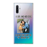 PERSONALIZED A GIRL AND HER DOG A BOND THAT CAN'T BE BROKEN SILICON PHONECASE QTTN2405