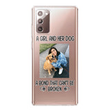 PERSONALIZED A GIRL AND HER DOG A BOND THAT CAN'T BE BROKEN SILICON PHONECASE QTTN2405