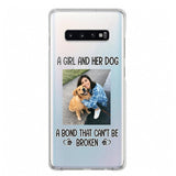 PERSONALIZED A GIRL AND HER DOG A BOND THAT CAN'T BE BROKEN SILICON PHONECASE QTTN2405