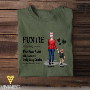 PERSONALIZED FUNTIE THE FUN AUNT LIKE A MOM ONLY WAY COOLER TSHIRT NQDT2405