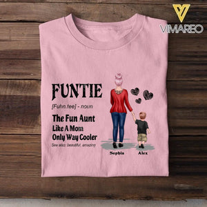 PERSONALIZED FUNTIE THE FUN AUNT LIKE A MOM ONLY WAY COOLER TSHIRT NQDT2405