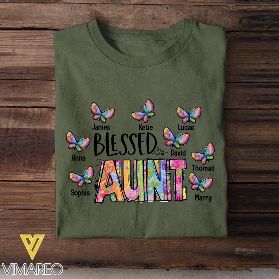 Personalized Blessed Auntie Kid Tshirt Printed 22MAY-HC26