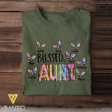 Personalized Blessed Auntie Kid Tshirt Printed 22MAY-HC26