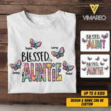 Personalized Blessed Auntie Kid Tshirt Printed 22MAY-HC26