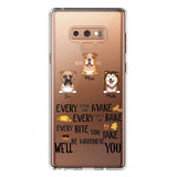 PERSONALIZED DOG EVERY SNACK BAKE BITE WE'LL BE WATCHING YOU SILICON PHONECASE NQHC2405
