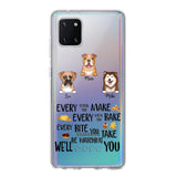 PERSONALIZED DOG EVERY SNACK BAKE BITE WE'LL BE WATCHING YOU SILICON PHONECASE NQHC2405