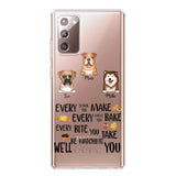 PERSONALIZED DOG EVERY SNACK BAKE BITE WE'LL BE WATCHING YOU SILICON PHONECASE NQHC2405