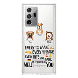 PERSONALIZED DOG EVERY SNACK BAKE BITE WE'LL BE WATCHING YOU SILICON PHONECASE NQHC2405