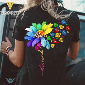 Personalized Blessed Mom Tshirt Printed 22MAY-HQ26