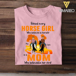 Personalized Horse Girl & Mom Tshirt Printed 22MAY-DT27
