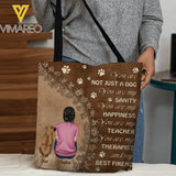 PERSONALIZED NOT JUST A DOG SANITY HAPPINESS TEACHER TOTE BAG NQDT2505
