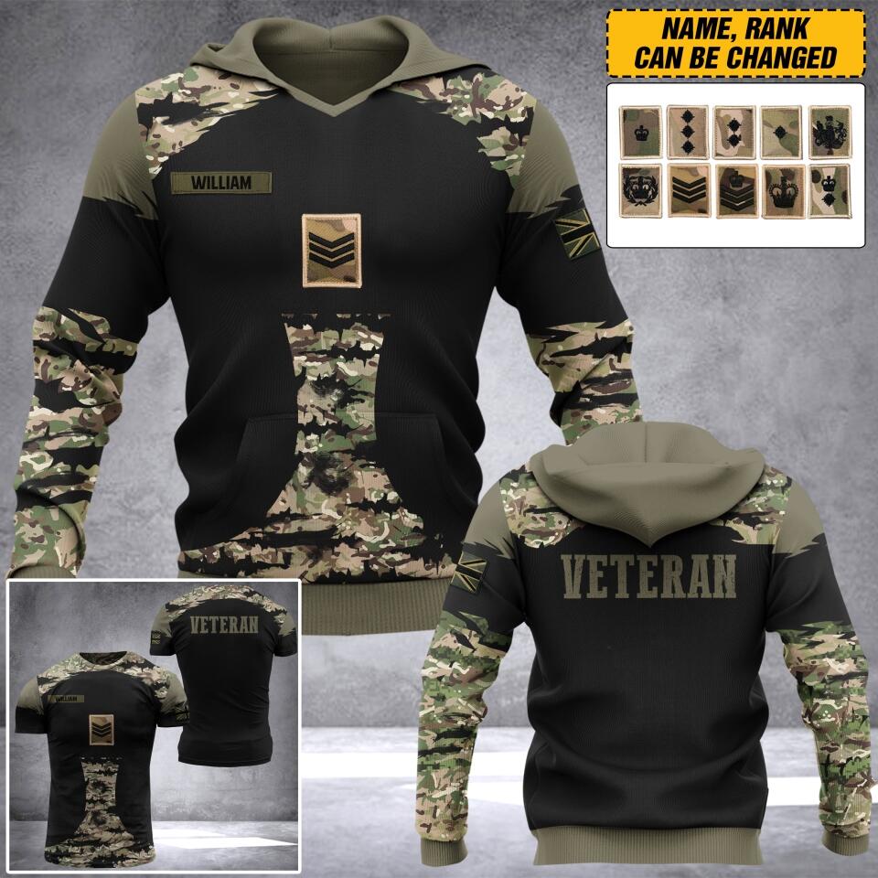 PERSONALIZED UK TSHIRT HOODIE OR TSHIRT 3D PRINTED QTDT3005