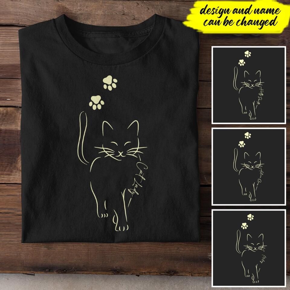 Personalized Cat Lady Tshirt Printed QTHY3005