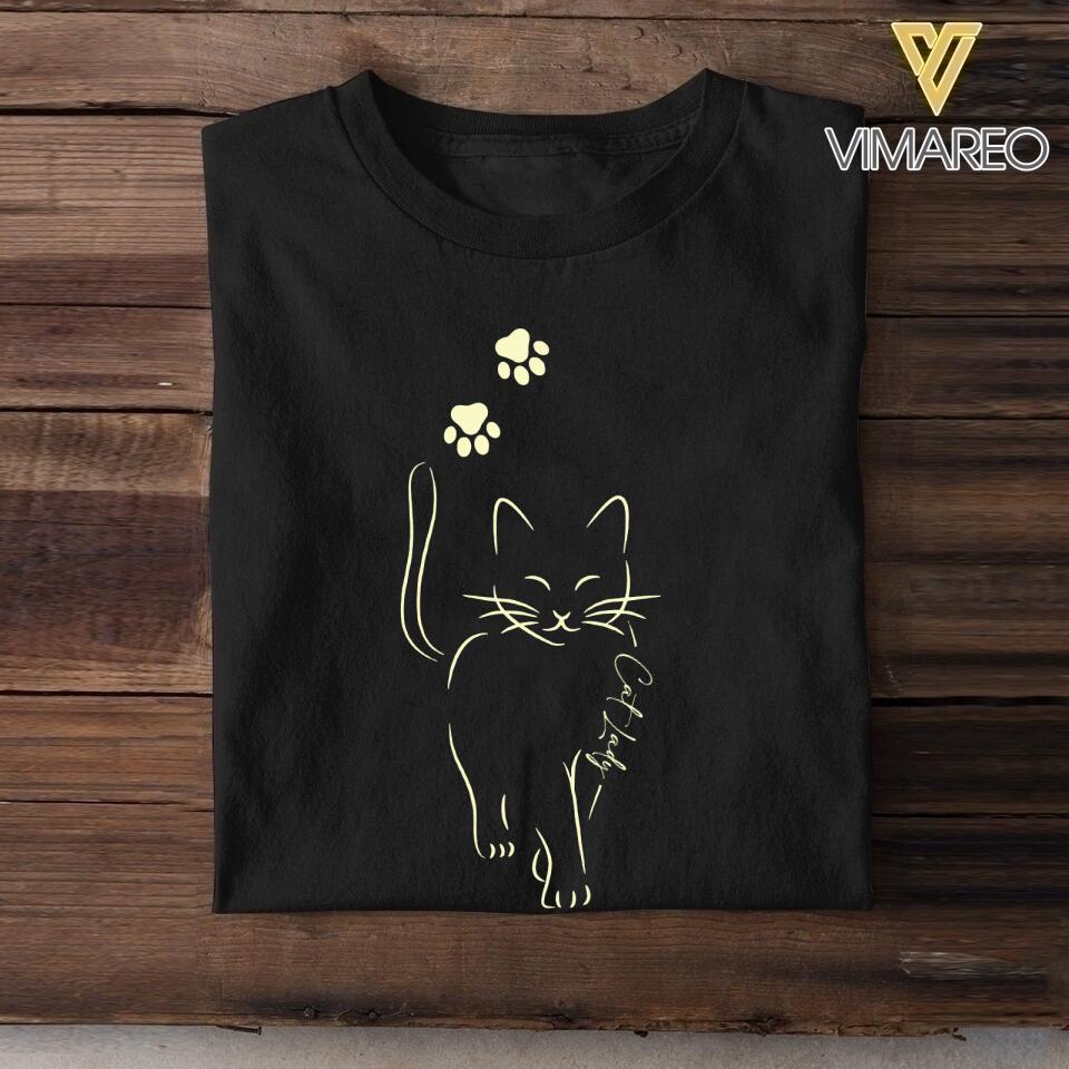 Personalized Cat Lady Tshirt Printed QTHY3005