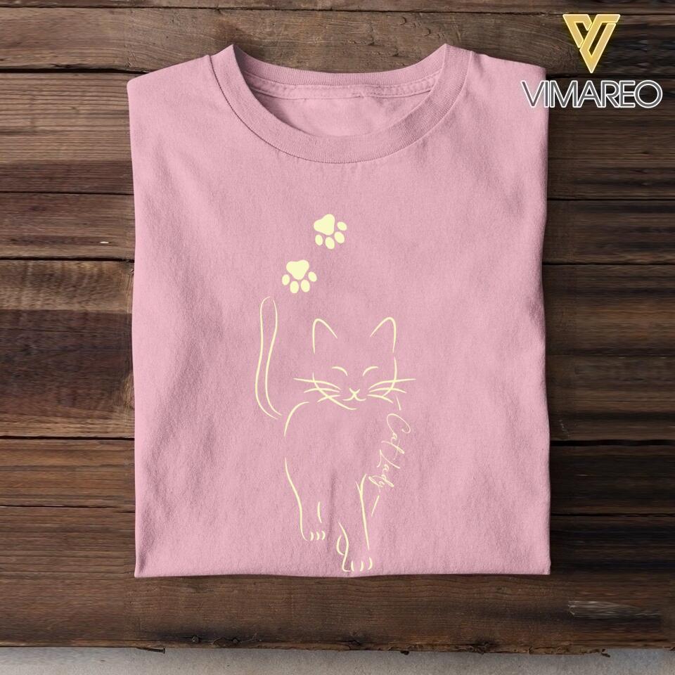 Personalized Cat Lady Tshirt Printed QTHY3005