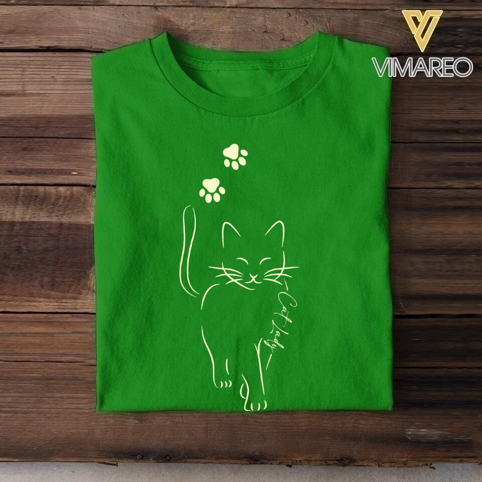 Personalized Cat Lady Tshirt Printed QTHY3005