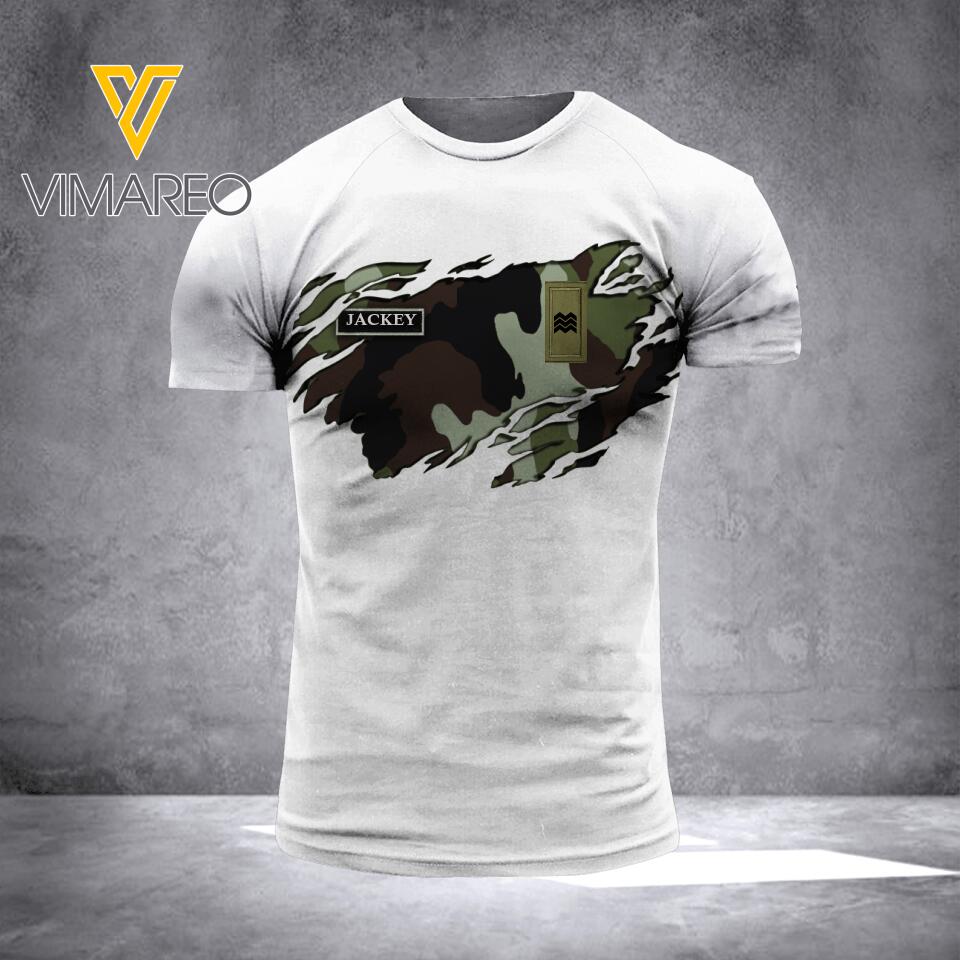 DH Personalized Irish Soldier Tshirt 3D Printed HC3005