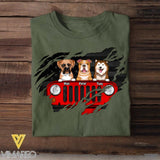 Personalized Jeep Dog Tshirt Printed 22MAY-DT30