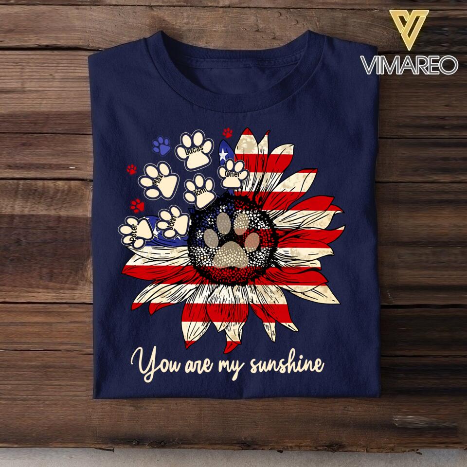 Personalized Dog Are My Sunshine Tshirt Printed NQHQ2605