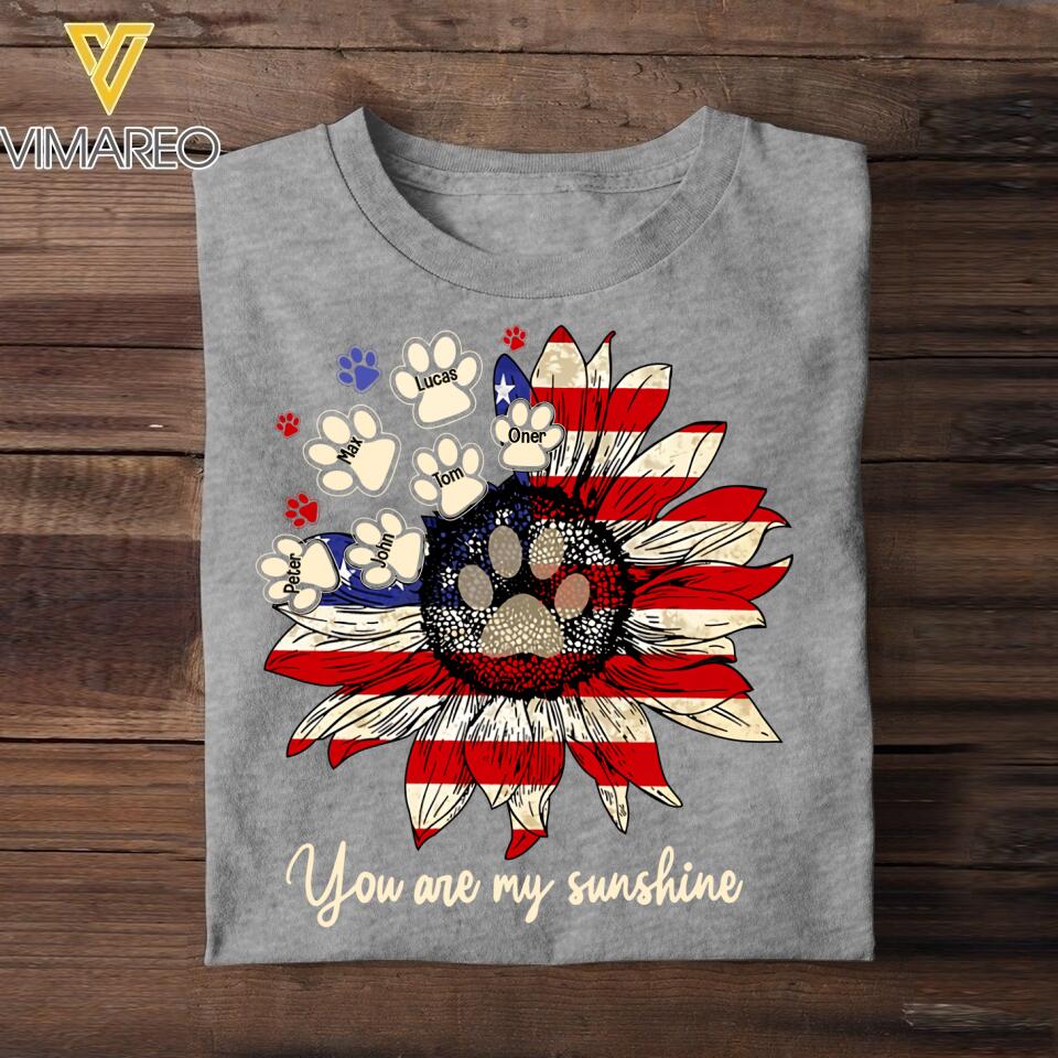 Personalized Dog Are My Sunshine Tshirt Printed NQHQ2605