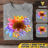 Personalized Dog Flower Tshirt Printed NQHQ2605