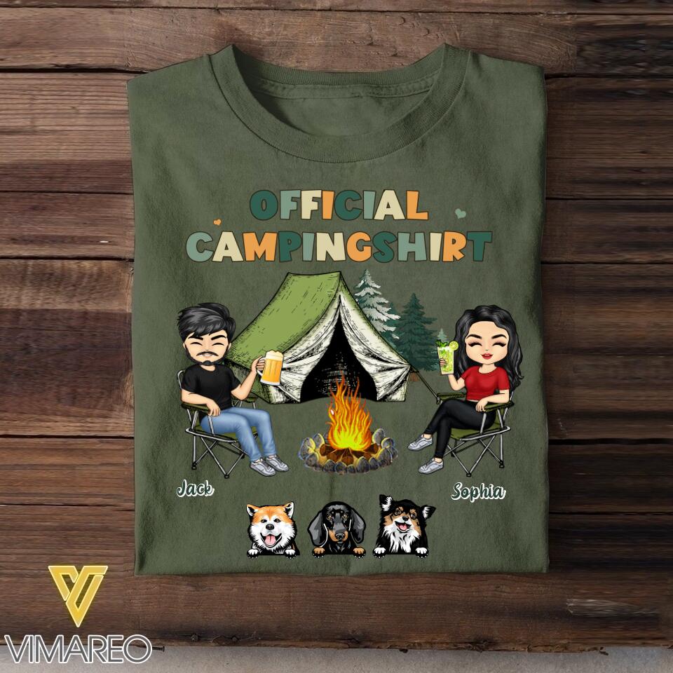 Personalized Dog Camping Tshirt Printed 22MAY-HY30