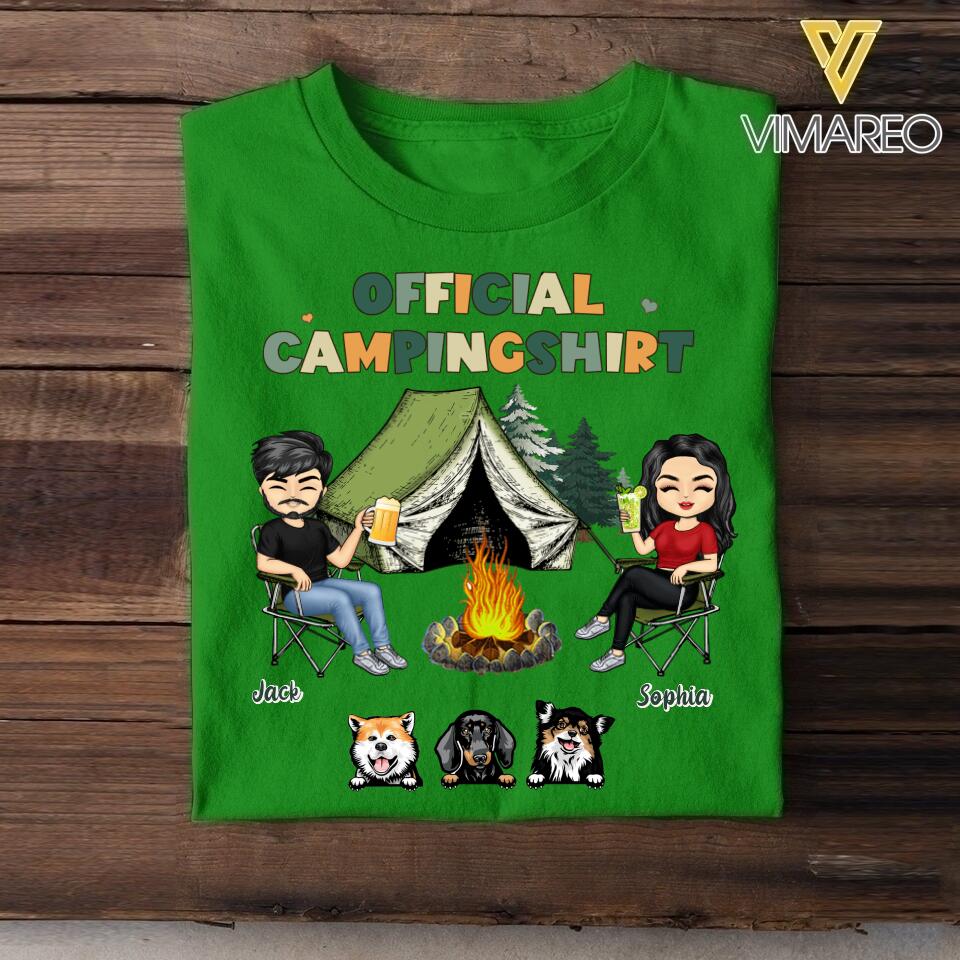 Personalized Dog Camping Tshirt Printed 22MAY-HY30