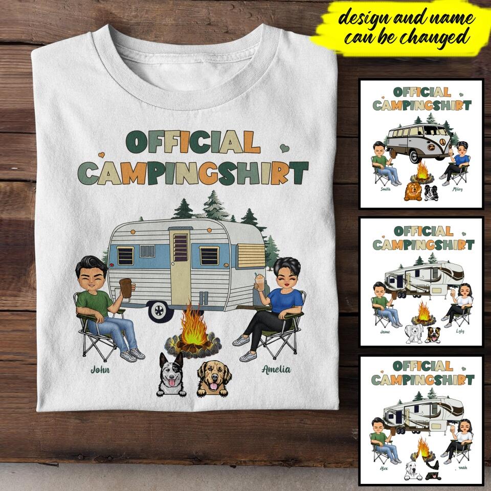 Personalized Dog Camping Tshirt Printed 22MAY-HY30