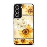 Personalized Dog Lover Sunflower Background Phonecase NQDT2705