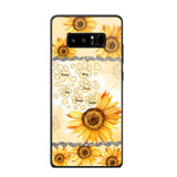 Personalized Dog Lover Sunflower Background Phonecase NQDT2705