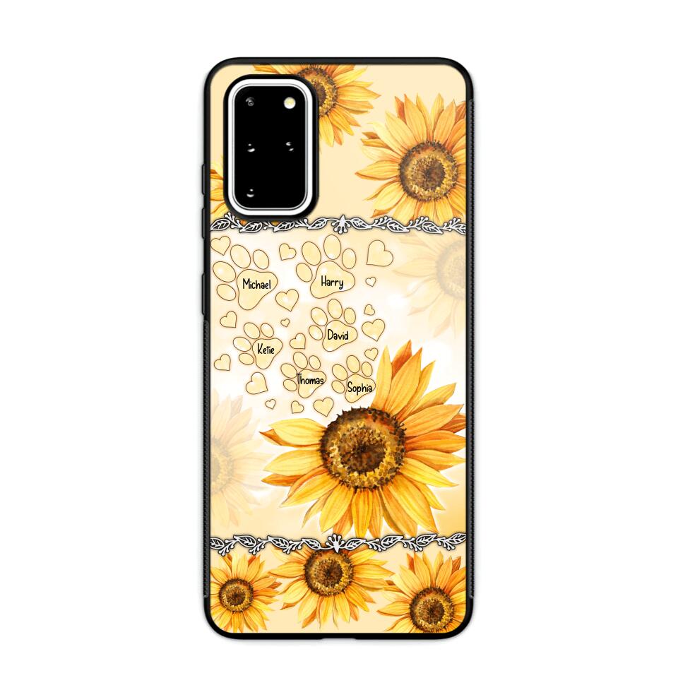 Personalized Dog Lover Sunflower Background Phonecase NQDT2705