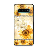 Personalized Dog Lover Sunflower Background Phonecase NQDT2705