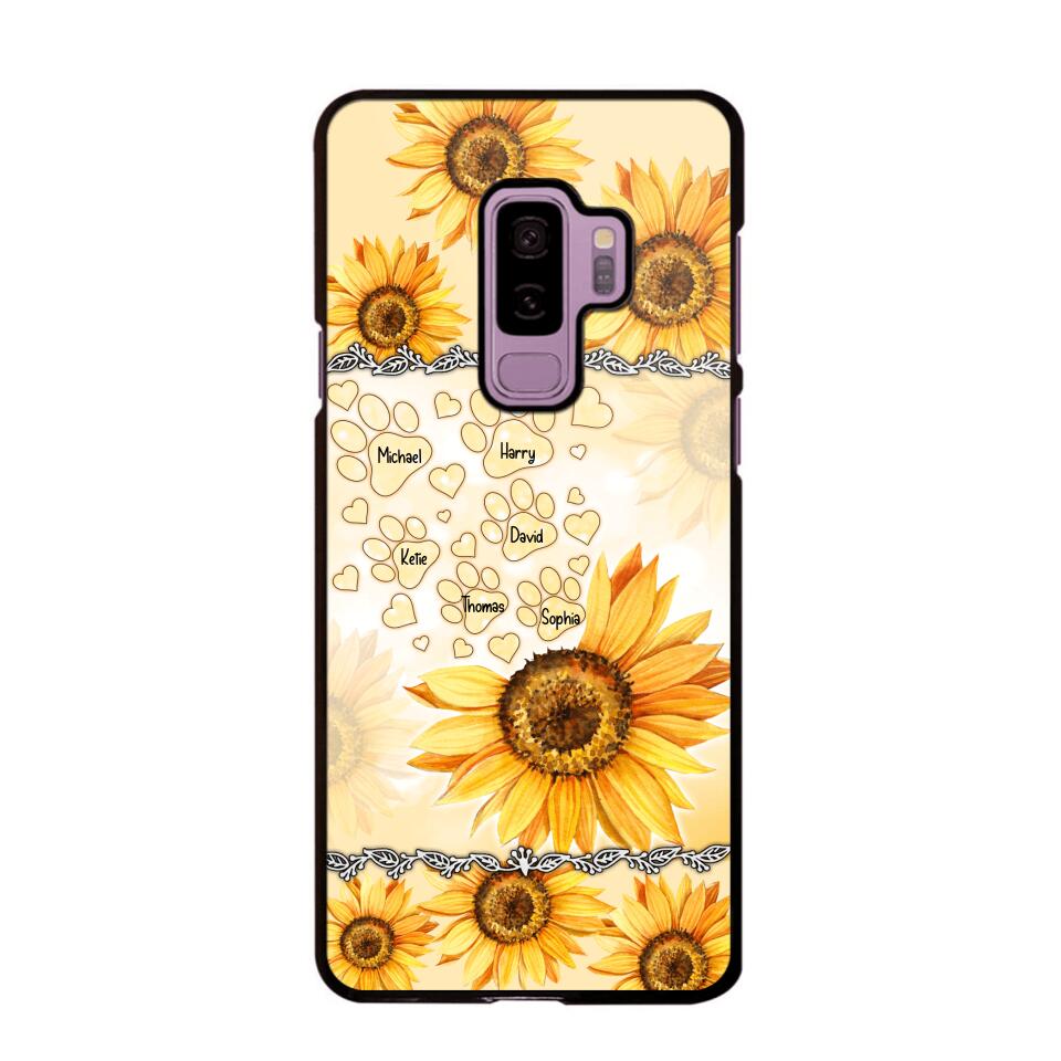Personalized Dog Lover Sunflower Background Phonecase NQDT2705
