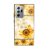 Personalized Dog Lover Sunflower Background Phonecase NQDT2705