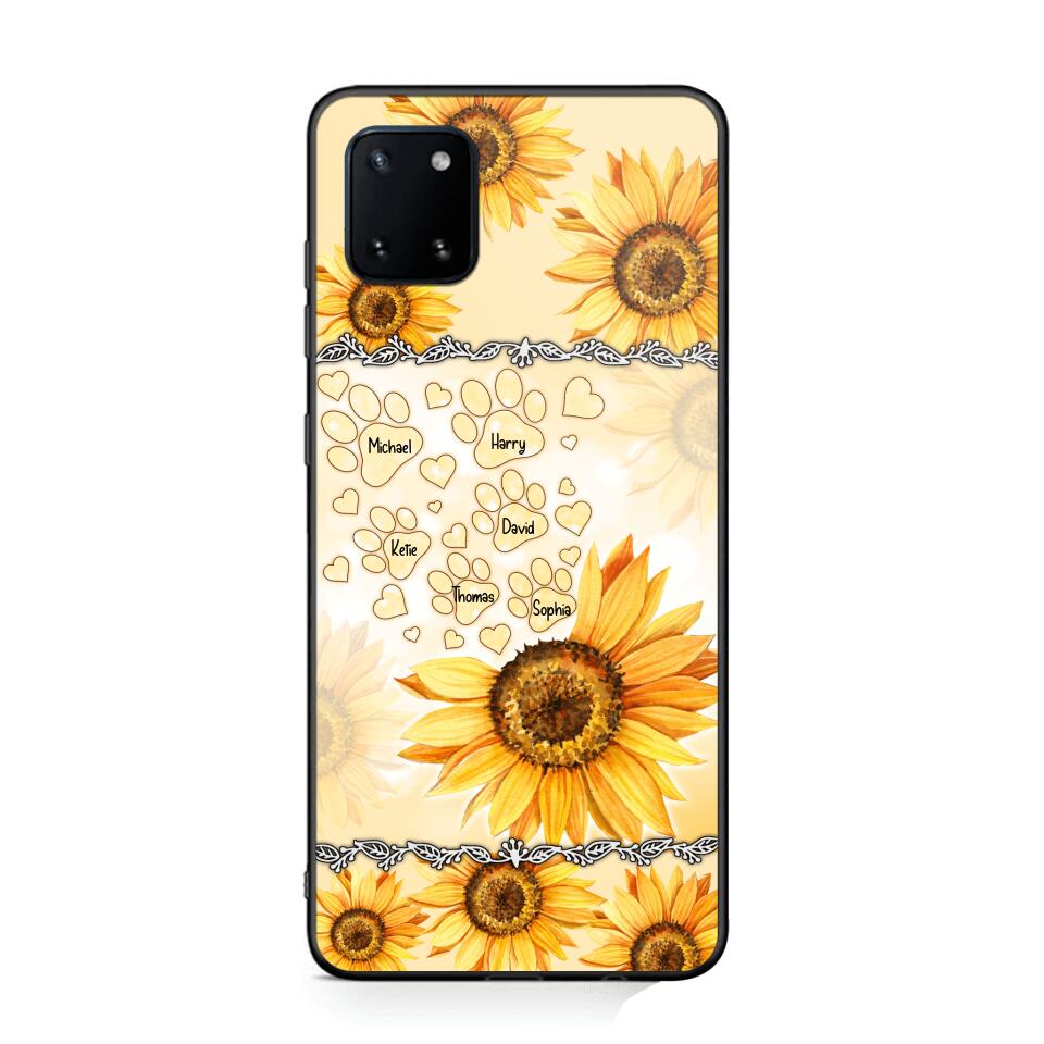 Personalized Dog Lover Sunflower Background Phonecase NQDT2705