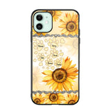 Personalized Dog Lover Sunflower Background Phonecase NQDT2705