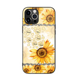 Personalized Dog Lover Sunflower Background Phonecase NQDT2705