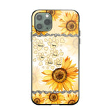 Personalized Dog Lover Sunflower Background Phonecase NQDT2705