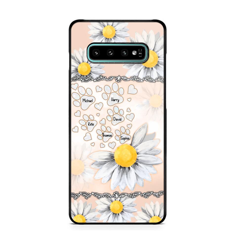 Personalized Dog Lover Daisy Background Phonecase NQDT2705