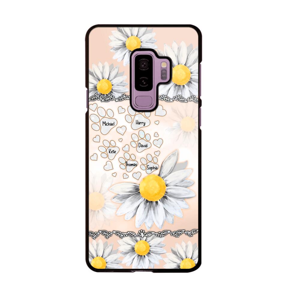 Personalized Dog Lover Daisy Background Phonecase NQDT2705
