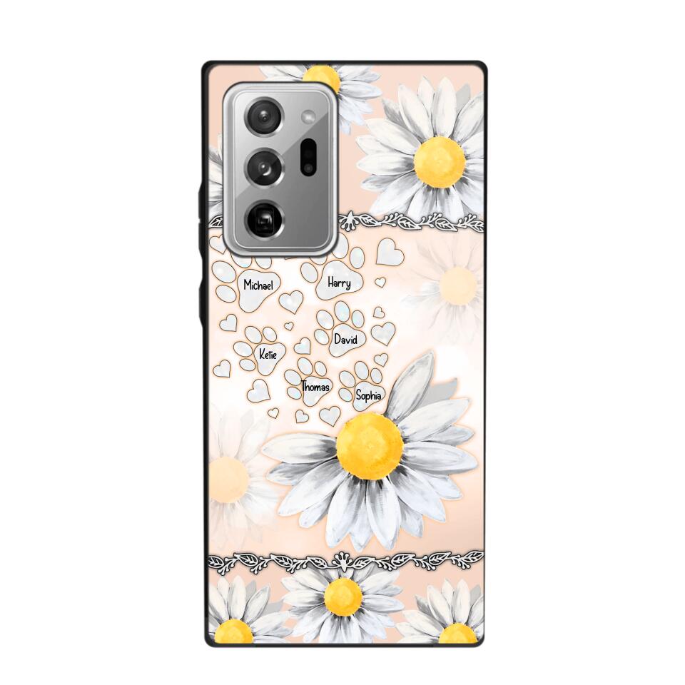 Personalized Dog Lover Daisy Background Phonecase NQDT2705