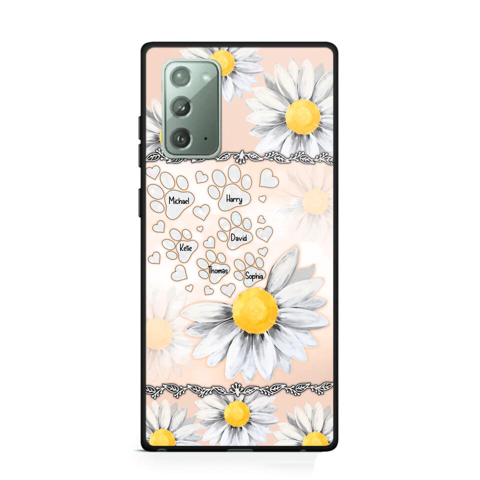 Personalized Dog Lover Daisy Background Phonecase NQDT2705
