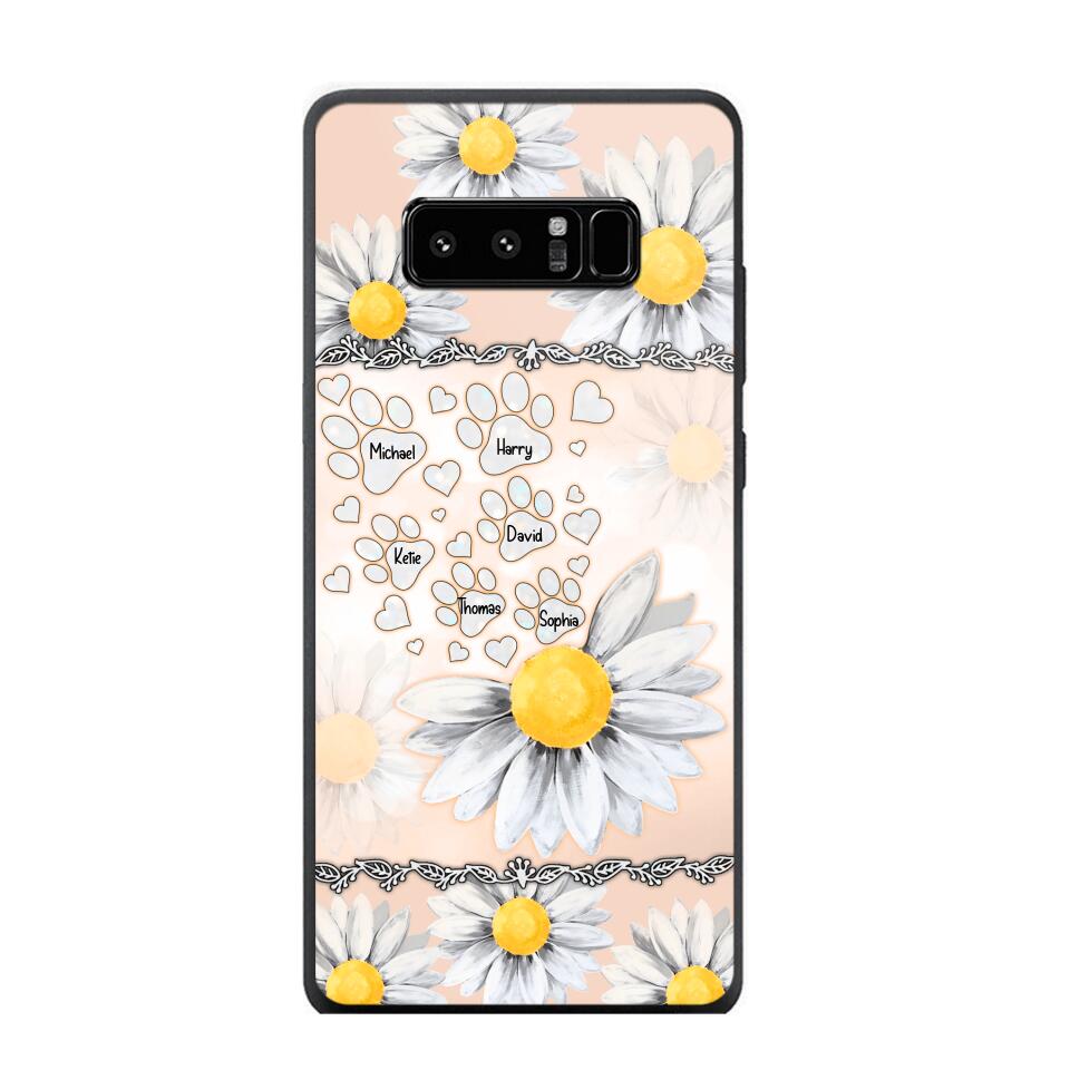 Personalized Dog Lover Daisy Background Phonecase NQDT2705